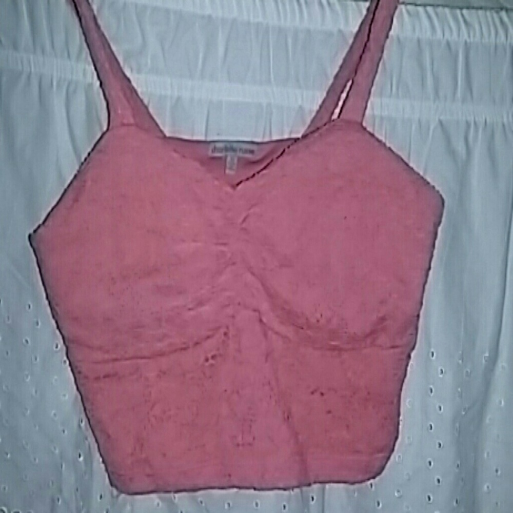 Pink lace Crop top